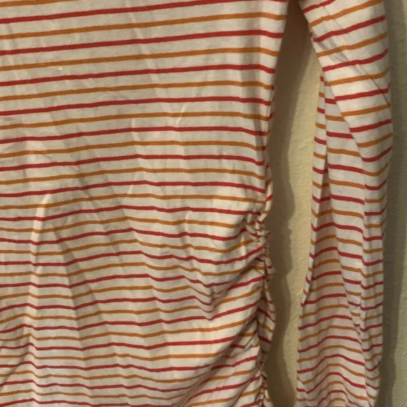 Isabel Maternity by Ingrid & Isabel Cream and White Fitted‎ Long Sleeve Tee - Picture 4 of 4